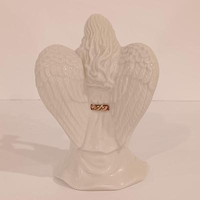 LOT 124: Fukagawa Arita Handpainted Vase, Lenox Serving Dish, Lenox Angel & Crystal Vase
