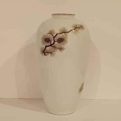 LOT 124: Fukagawa Arita Handpainted Vase, Lenox Serving Dish, Lenox Angel & Crystal Vase