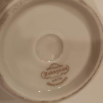 LOT 124: Fukagawa Arita Handpainted Vase, Lenox Serving Dish, Lenox Angel & Crystal Vase