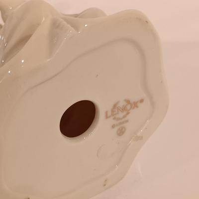LOT 124: Fukagawa Arita Handpainted Vase, Lenox Serving Dish, Lenox Angel & Crystal Vase