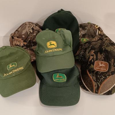 LOT 125: John Deere Tractor Hats, Books & Vintage Calendar