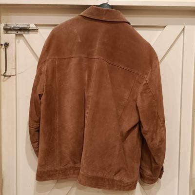 LOT 127: Savile Row Size Medium Leather Jacket & Leather Cowboy Hat