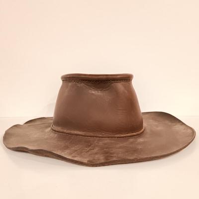LOT 127: Savile Row Size Medium Leather Jacket & Leather Cowboy Hat