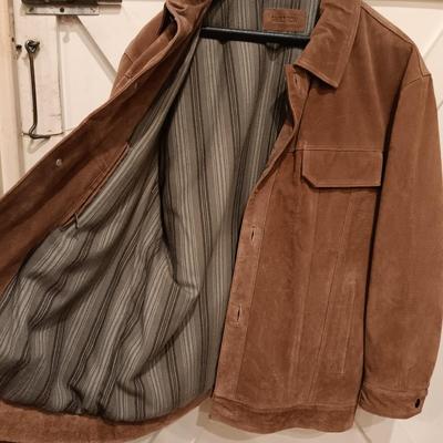 LOT 127: Savile Row Size Medium Leather Jacket & Leather Cowboy Hat