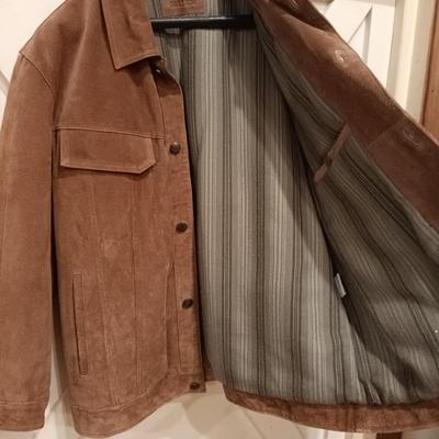 LOT 127: Savile Row Size Medium Leather Jacket & Leather Cowboy Hat