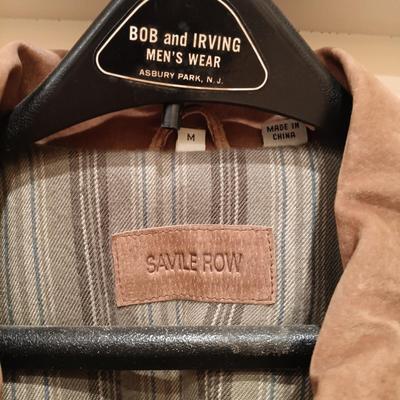 LOT 127: Savile Row Size Medium Leather Jacket & Leather Cowboy Hat