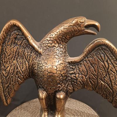 LOT 131: Brass Eagle Bookends Made in England