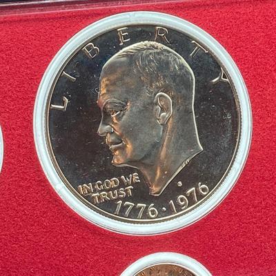 LOT 137: Coin Collection - 1965 Set, Bicentennial Silver Proof Kennedy Half Dollar / Quarter, 1972 Treasury Set, 1975 Proof Set, 1977...