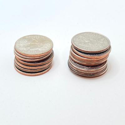 LOT 138: US State Quarter Collection - Alabama, Iowa, Maine, Michigan, Missouri, Ohio, Oklahoma, Wisconsin and Roll of Forty ($10)
