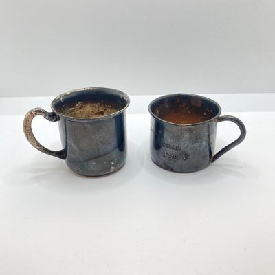 LOT 147: Collection of Vintage Sterling and More - Personalized Cup, Spoon and Salt and Pepper Shakers (2 Sets) - 87.9 gtw