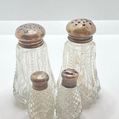 LOT 147: Collection of Vintage Sterling and More - Personalized Cup, Spoon and Salt and Pepper Shakers (2 Sets) - 87.9 gtw