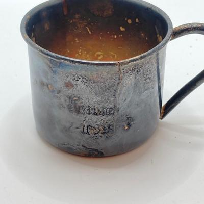 LOT 147: Collection of Vintage Sterling and More - Personalized Cup, Spoon and Salt and Pepper Shakers (2 Sets) - 87.9 gtw