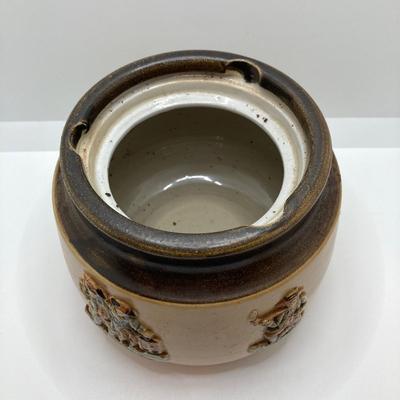 LOT 151: Vintage Bourne Denby Made in England Stoneware Tobacco Jar with Locking Lid
