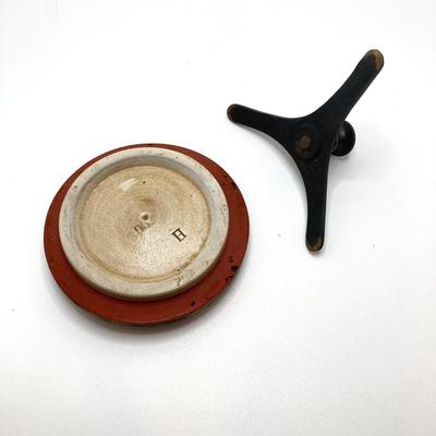 LOT 151: Vintage Bourne Denby Made in England Stoneware Tobacco Jar with Locking Lid