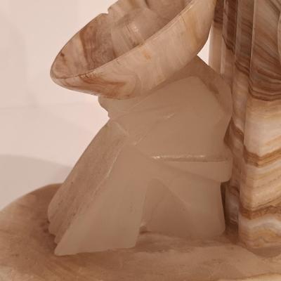 LOT 161: Vintage Carved Onyx Southwestern Bookend, Polished Rhodochrosite Slab, Amethyst Quartz & Golden Nugget Ashtray