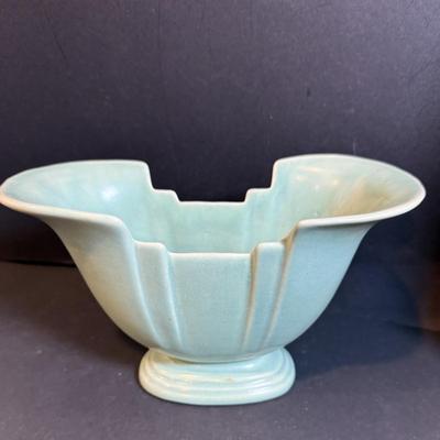 LOT 166: Vintage Rum Rill Ceramic Vase and Fleck Bros. Floral Wall Art