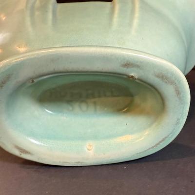 LOT 166: Vintage Rum Rill Ceramic Vase and Fleck Bros. Floral Wall Art