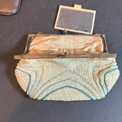 LOT Vintage Metal and Beaded Purses, Eyeglass Case and a Bunch of Baubles and More