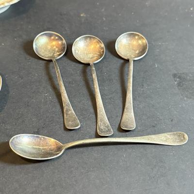 LOT 179: Vintage Hot Chocolate Pot and Demi Teacups an Saucers, Tea Bobbers and Spoons
