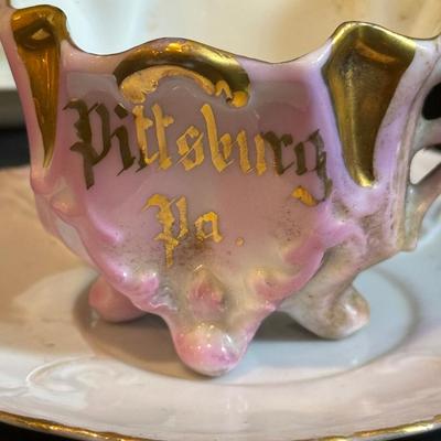 LOT 179: Vintage Hot Chocolate Pot and Demi Teacups an Saucers, Tea Bobbers and Spoons
