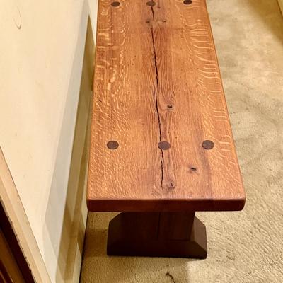 LOT 188: Farmhouse Style Wooden Bench