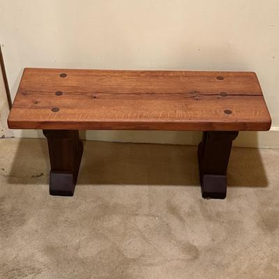 LOT 188: Farmhouse Style Wooden Bench
