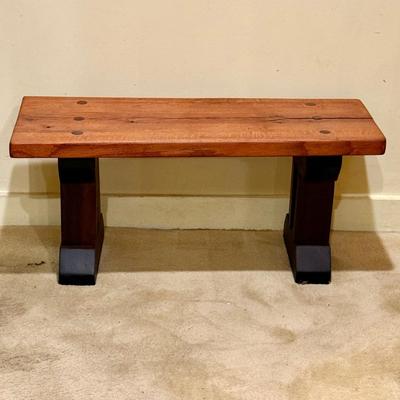 LOT 188: Farmhouse Style Wooden Bench
