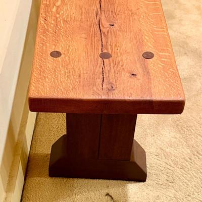 LOT 188: Farmhouse Style Wooden Bench