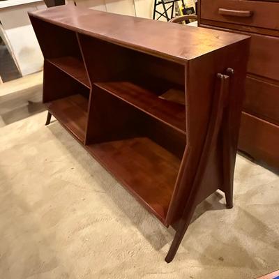 LOT 189: MCM Kipp Stewart Style Wooden Book Shelf