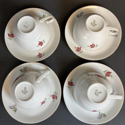LOT 198: Vintage Wissterliug, Schwarzenbach Bavaria Germany Floral Tea/Coffee Set