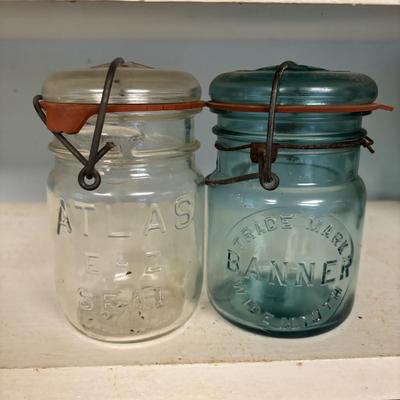 LOT 202: Antique/Vintage Canning Jars