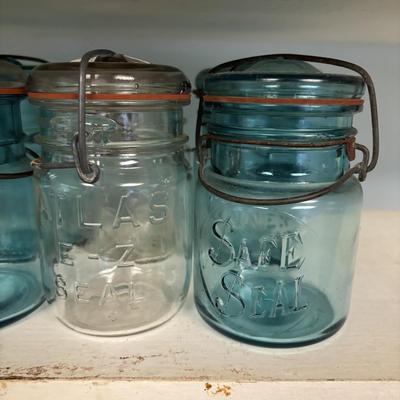 LOT 202: Antique/Vintage Canning Jars
