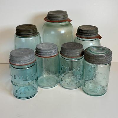LOT 203: Antique/Vintage Canning Jars