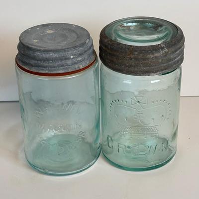LOT 203: Antique/Vintage Canning Jars