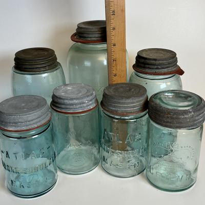 LOT 203: Antique/Vintage Canning Jars
