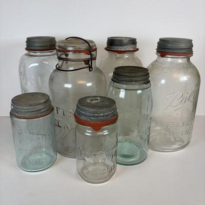 LOT 206: Antique/Vintage Canning Jars