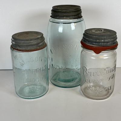 LOT 206: Antique/Vintage Canning Jars