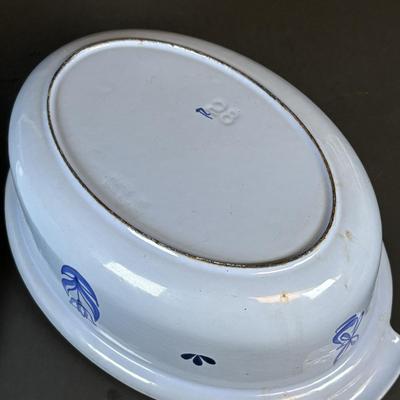 LOT 207: Dru Holland Enamel Cast Iron Oval Casserole Dish w/Lid & Dansk Orecast Yellow Enamel Cast Iron Dutch Oven