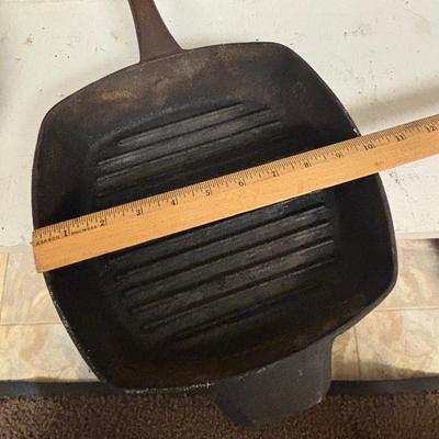LOT 209: Cast Iron Griddles: Calphalon, Wagners