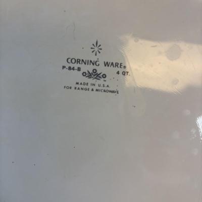 LOT 213: Kitchen Essentials: Corelle, Corning Ware, Fire King, Glass Double Boiler, Flatware and a Glass Honeypot