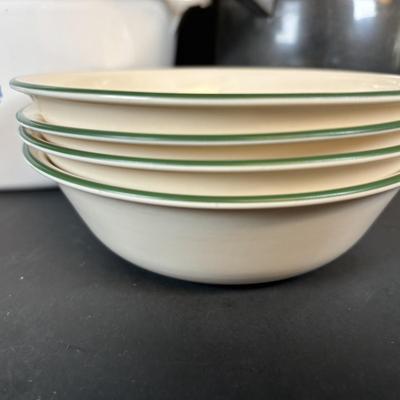 LOT 213: Kitchen Essentials: Corelle, Corning Ware, Fire King, Glass Double Boiler, Flatware and a Glass Honeypot