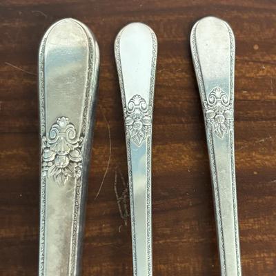 LOT 215: Rogers Bros Flatware Set: Service for 8