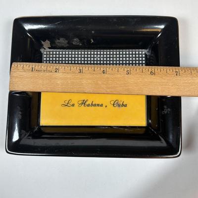 LOT 220: Cigar & Cigarette Tobacco Collection: Murad Tin, Antique Tobacco Scotch & Rappee Snuff Bottle, Cohiba Ashtray, Pouch,...