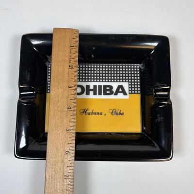 LOT 220: Cigar & Cigarette Tobacco Collection: Murad Tin, Antique Tobacco Scotch & Rappee Snuff Bottle, Cohiba Ashtray, Pouch,...