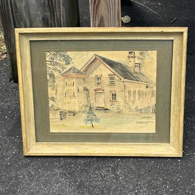 LOT 221: Signed Watercolor by Claire R Archer of the Enameling Furnace in Allaire NJ
