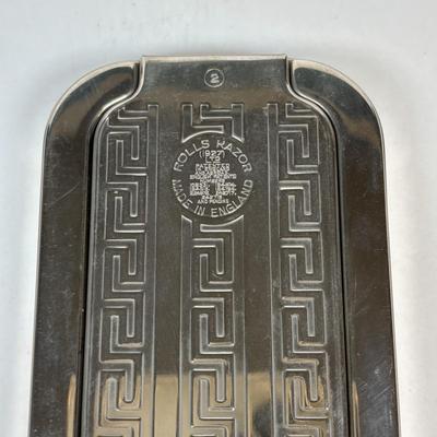 LOT 224: Vintage Razors Featuring a 1900's Gillette Pocket Edition 3 Piece Razor Set w/Original Case, Rolls Razor and More