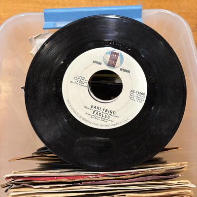 LOT 227: Vintage 45 Records Collection: Foreigner, Kiss, Hall & Oats, Eagles and so Many More
