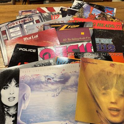 LOT 229: Classic Vinyl Albums: Rolling Stones, Meatloaf, Foreigner, Talk Heads & More