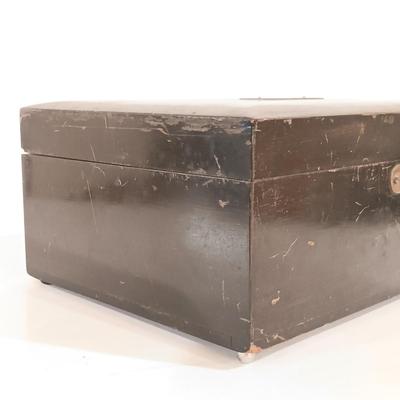 LOT 246: Antique Brass Borzoi Pipe Holder, Glass Lined Cigar Box, Etched Ind. Teak Ashtray & More