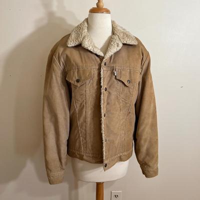 Men's Vintage Levi's Corduroy Shearling Jacket Large